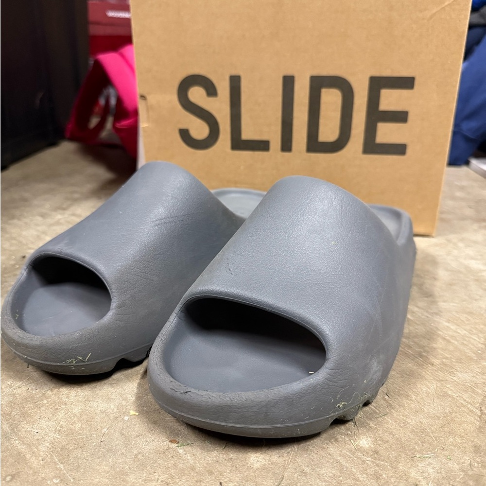 adidas Gray Slide Sandals